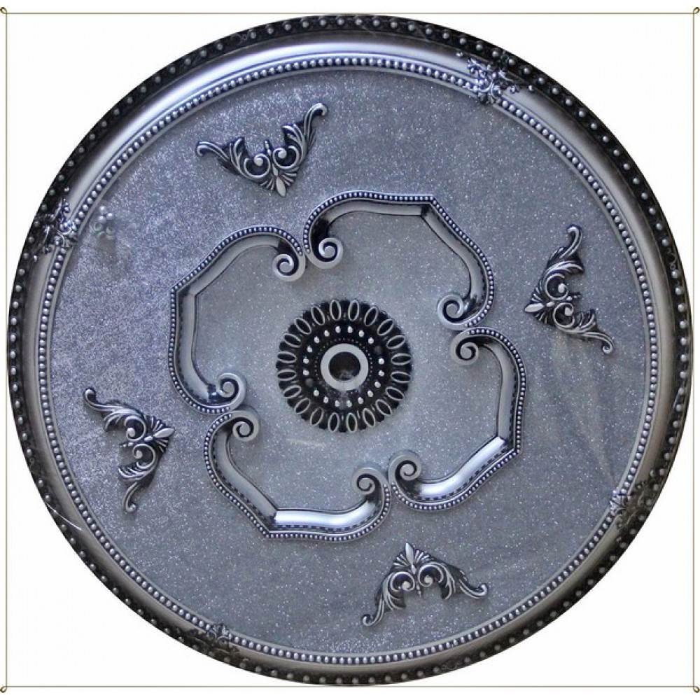 90 Cm Yuvarlak Osmanli Saray Tavan Sfa-467 Avize Gobegi Patina-Eskitme Gumus Varakli 3D